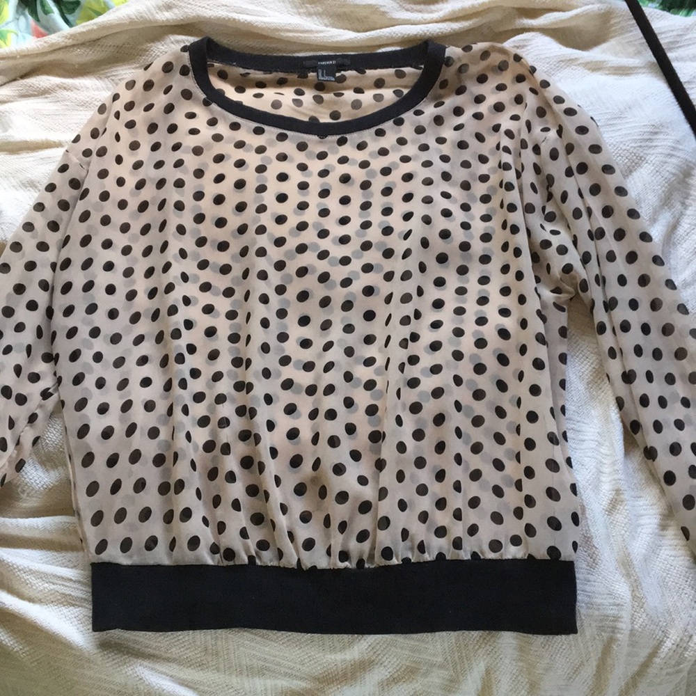 Polka dot print blouse